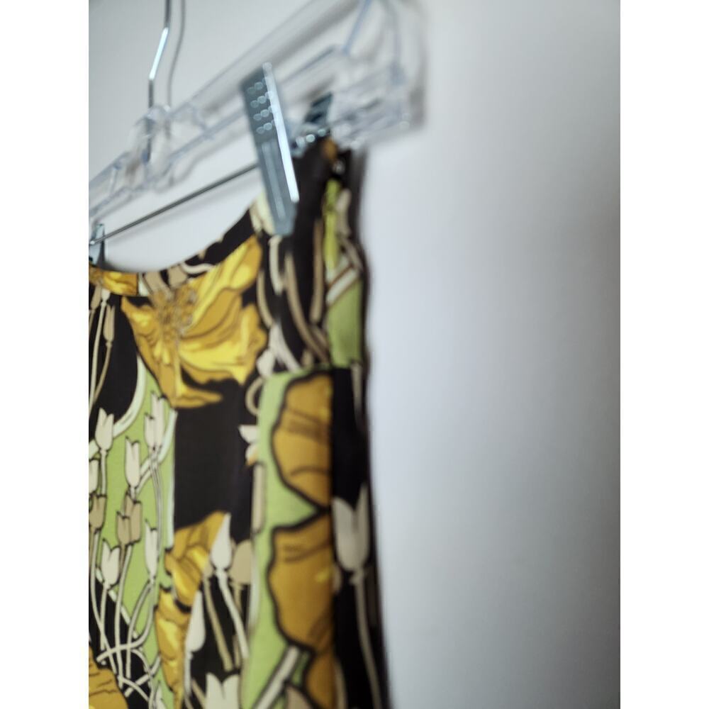 Ann Taylor Loft skirt sz 2 side zip whimsical artsy botanical Careerwear fall - Picture 4 of 9
